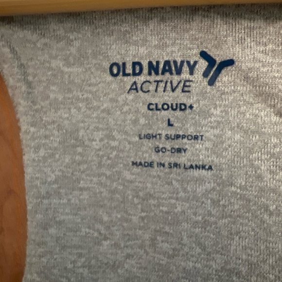 Old Navy gray active light support cloud+ longline sports bra size large NWT - Picture 3 of 6